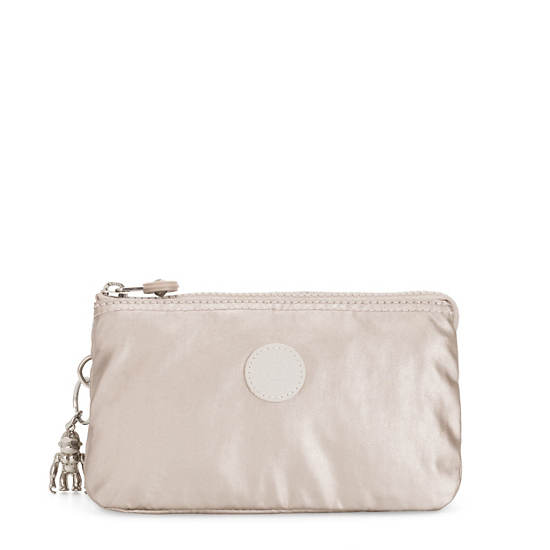 Kipling Creativity Large Metallic Påse Beige | SE 1503EB